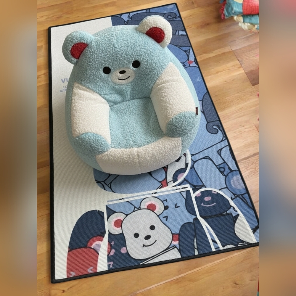 Bearbrick Kaws Custom Area Rug Tapestry Floor Mat - Picture 2 of 4